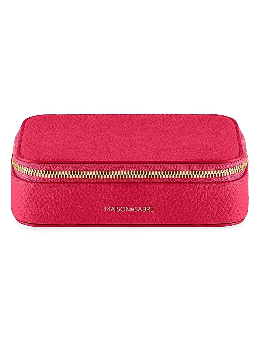 Maison de Sabre Women's Leather Jewelry Case - Shibuya Fuchsia