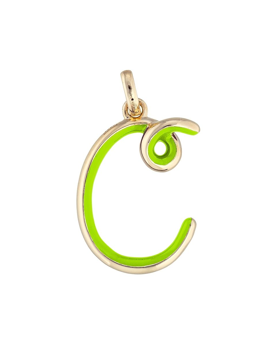 Women's Save The Colors 9K Gold & Rainbow Enamel Letter Necklace - C