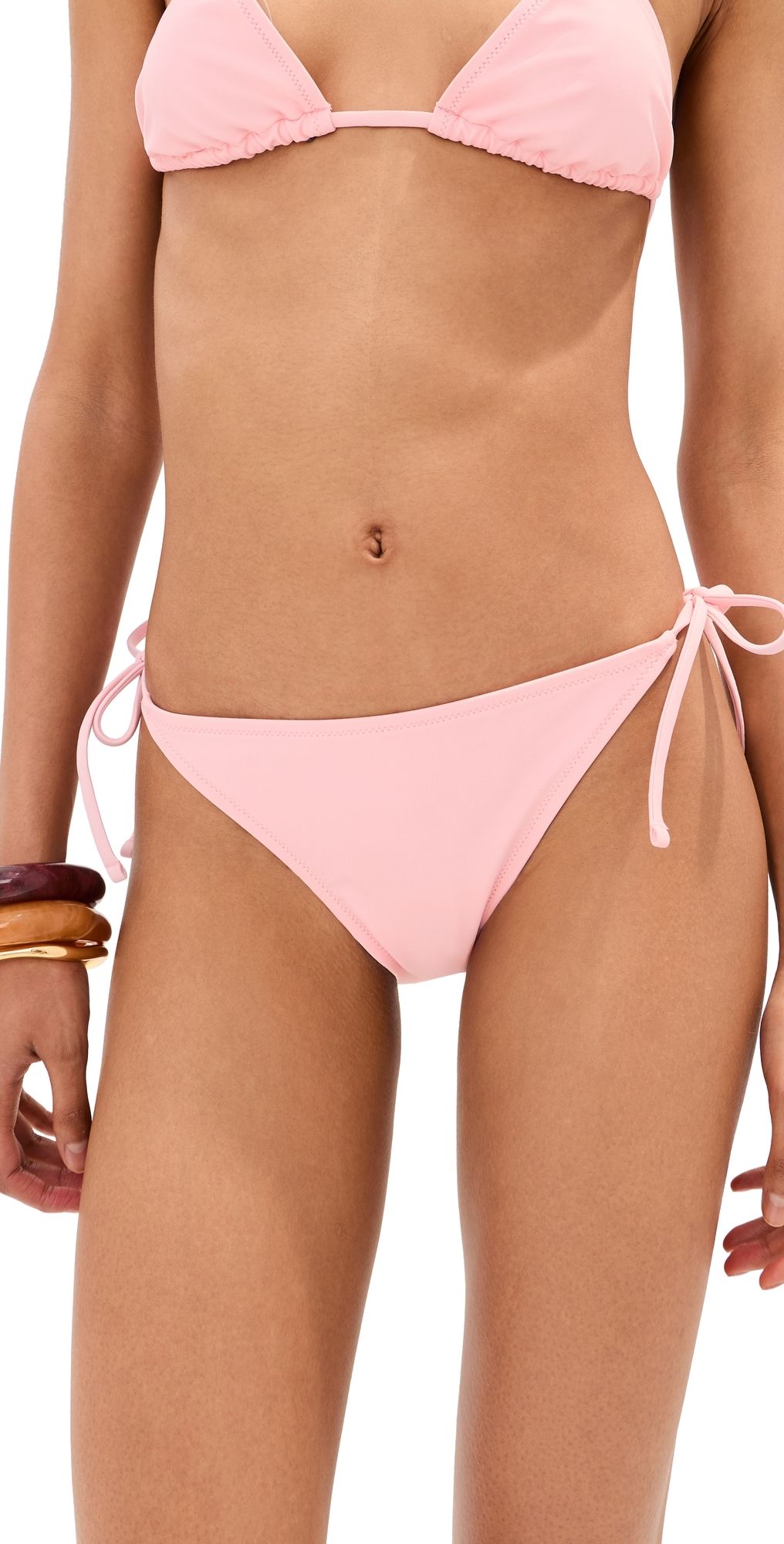 LE BOP Side Tie Bikini Bottoms Pink M