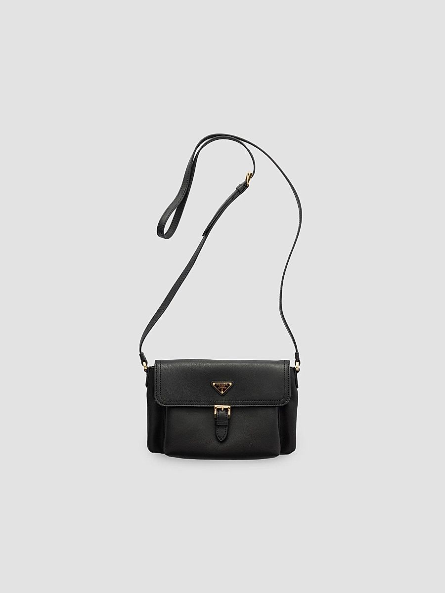 Women's Nappa Leather Smartphone Holder - Black