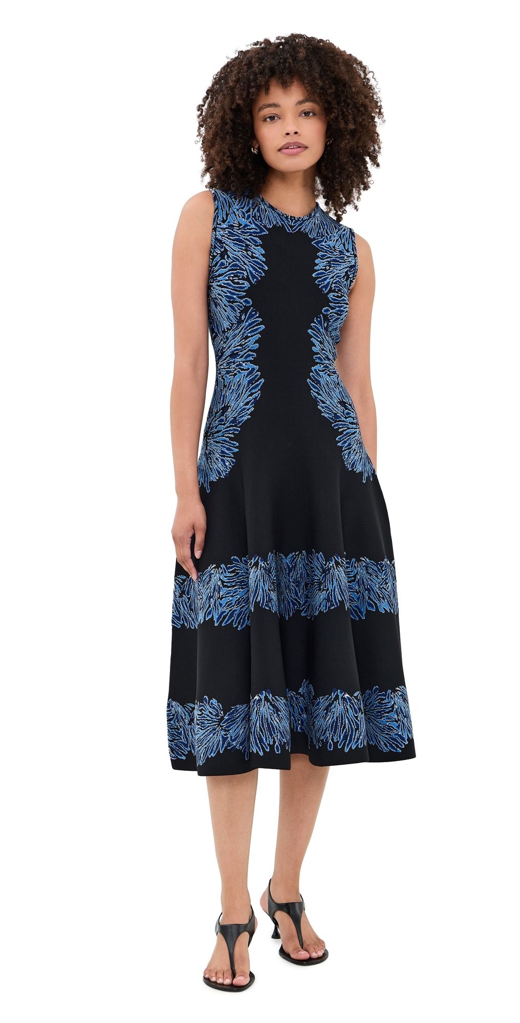 Ulla Johnson Iona Jacquard Knit Dress Ocean S