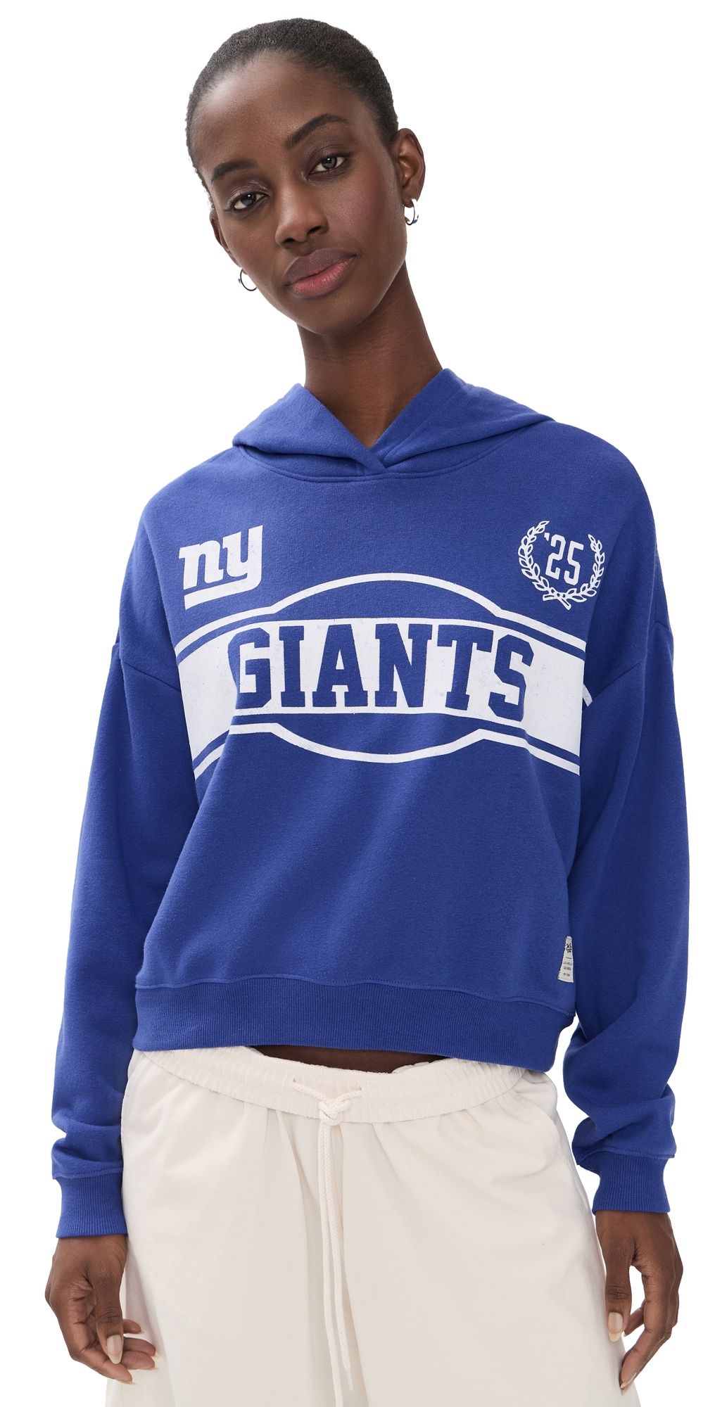 Junk Food New York Giants Oversized Cropped Hoodie Liberty XS