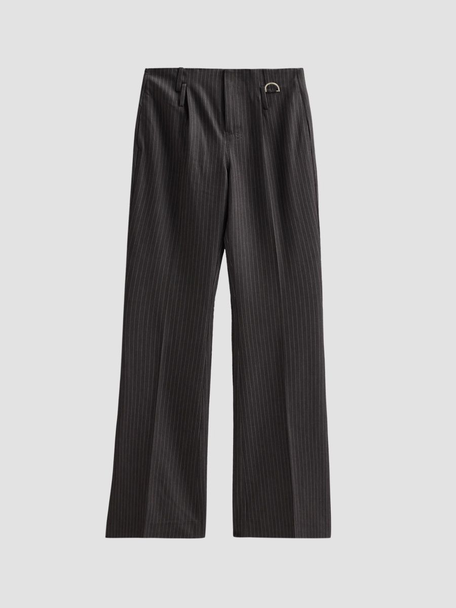 Ksubi Women's Soho Pinstriped Boot-Cut Pants - Grey - Size 31