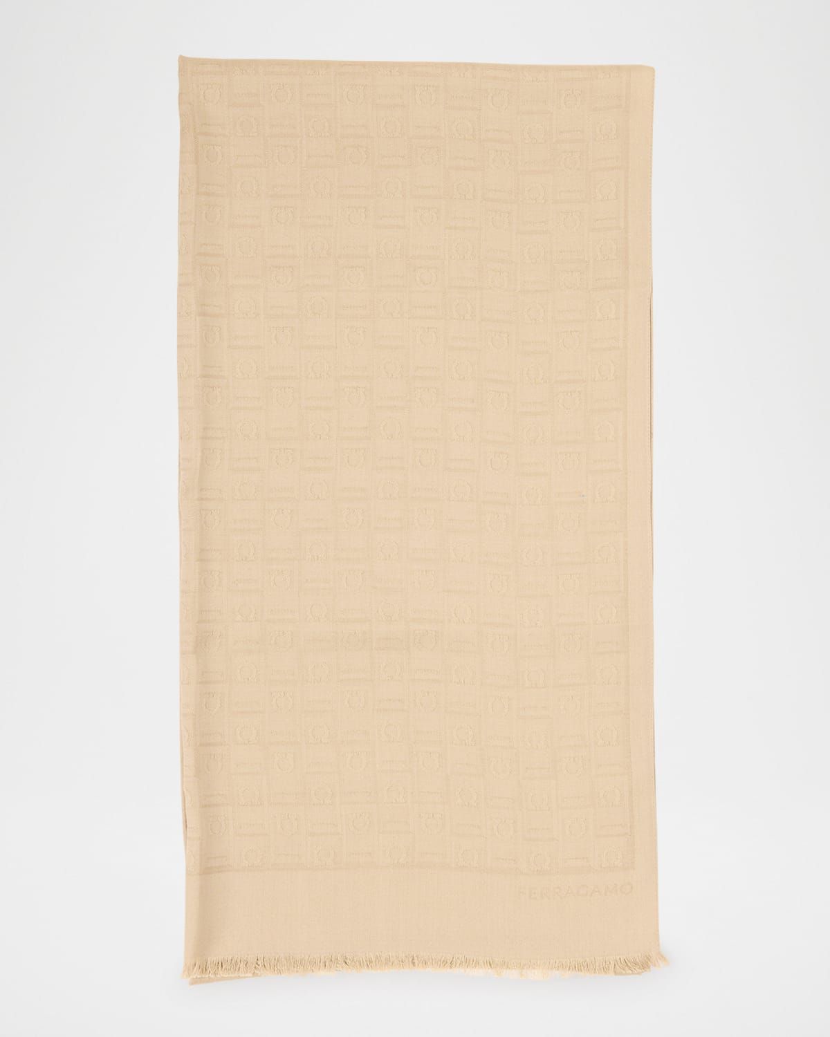 Safari Monogram Silk Wool Scarf