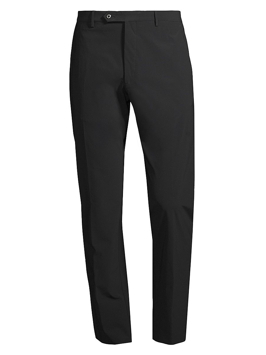 Men's Noah Flat-Front Pants - Black - Size 42