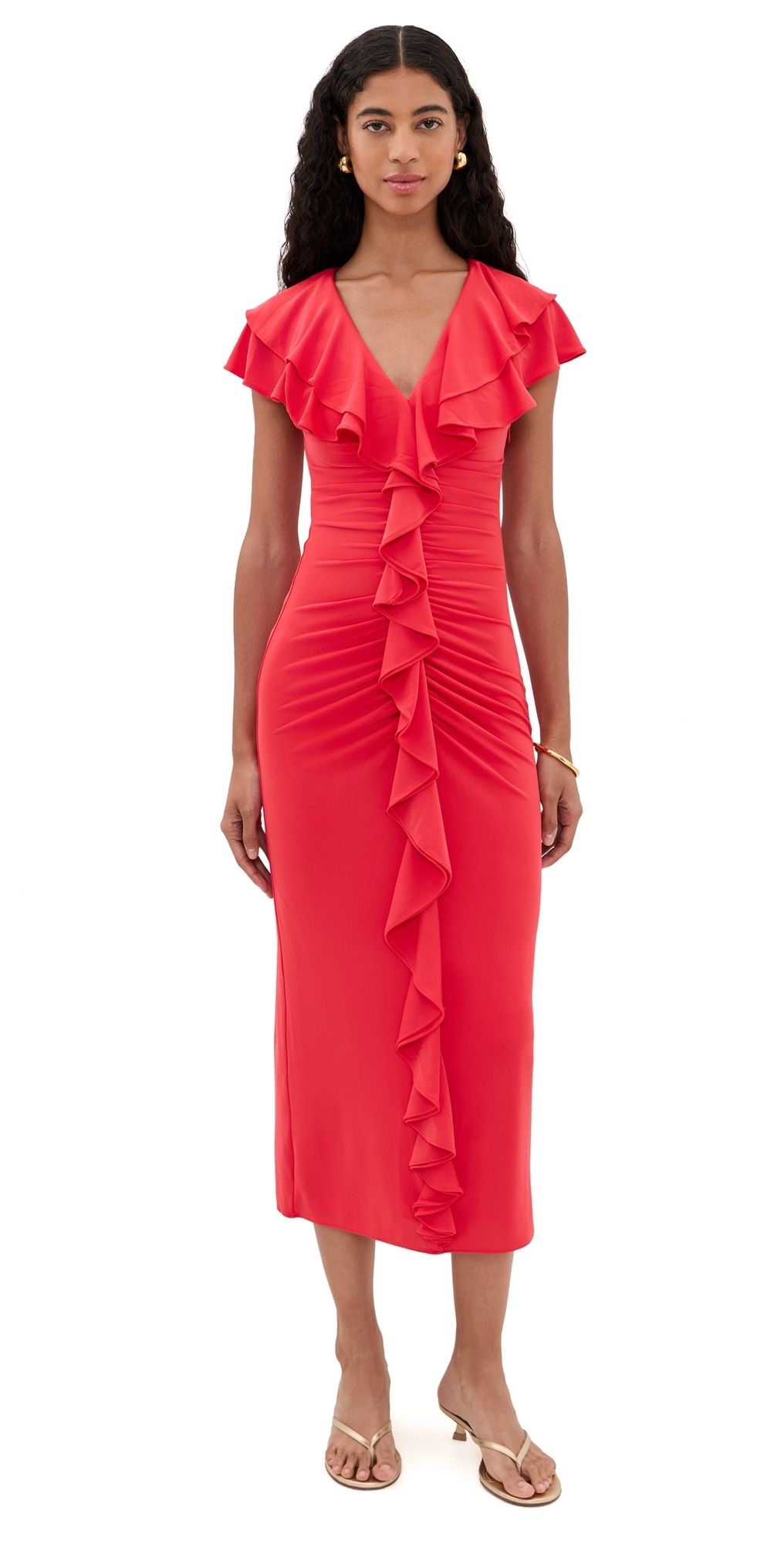 Cinq à Sept Tallis Midi Dress Crimson Aura 6