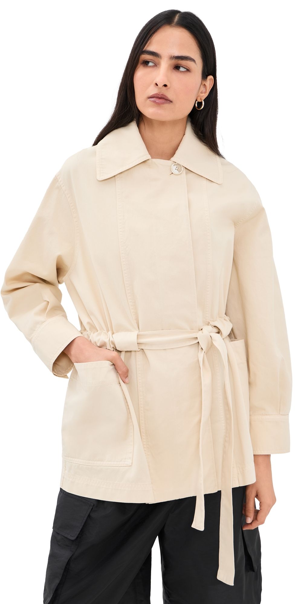 House of Dagmar Field Cotton Jacket Almond Cream 34