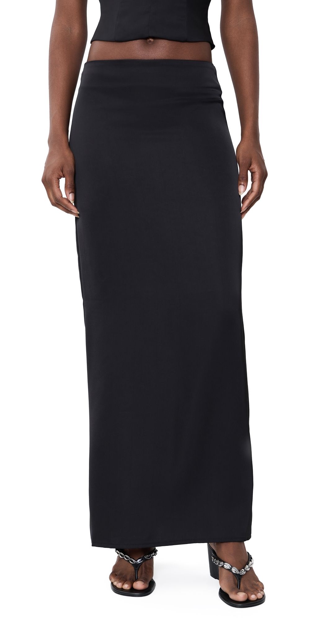 Lioness Front Row Maxi Skirt Noir XXS