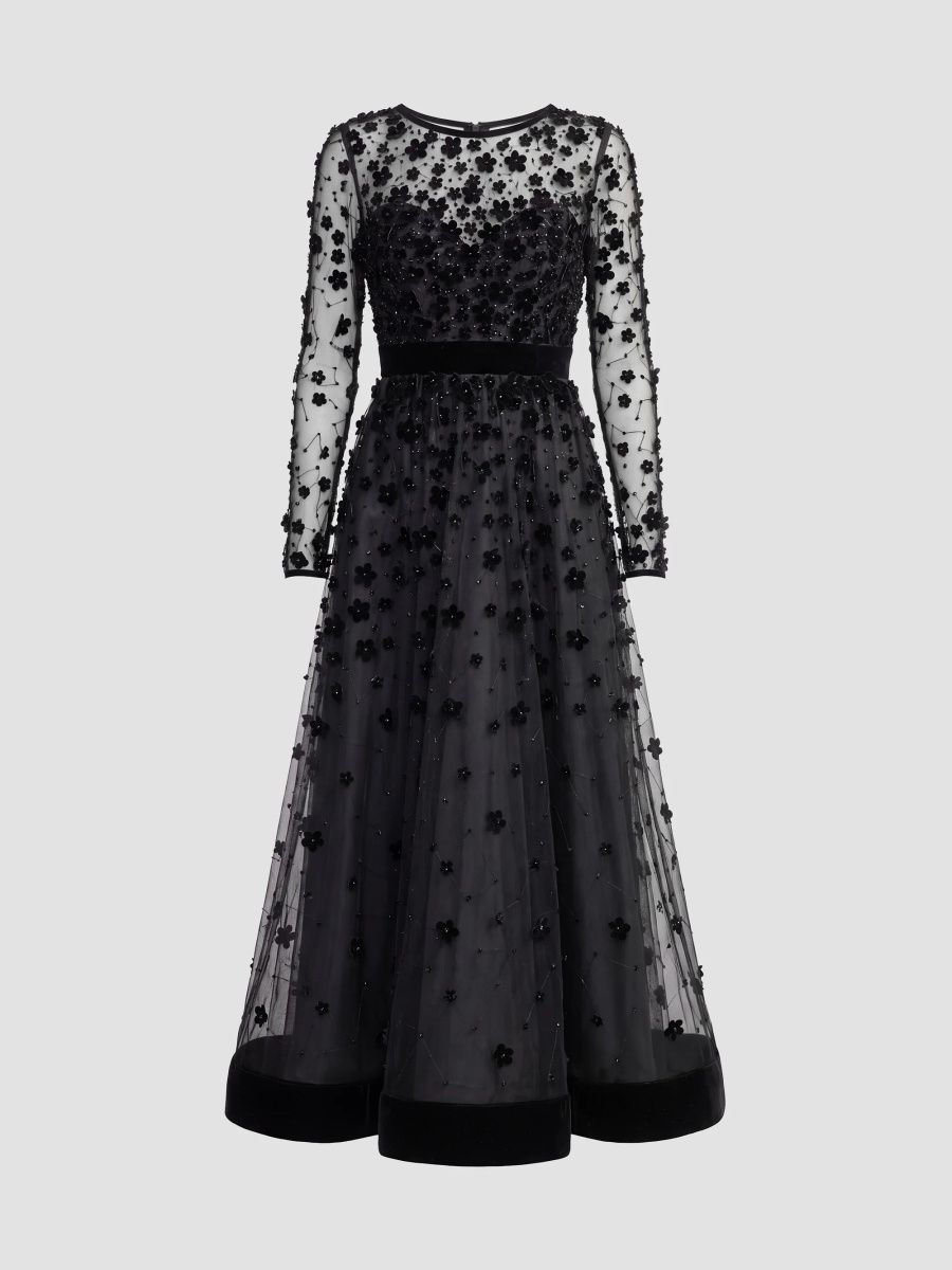 Mac Duggal Women's Embellished Maxi Dress - Black - Size 16