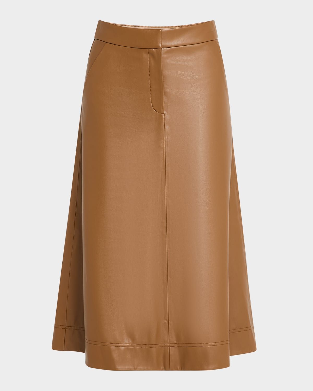 Louise Faux Leather Midi Skirt
