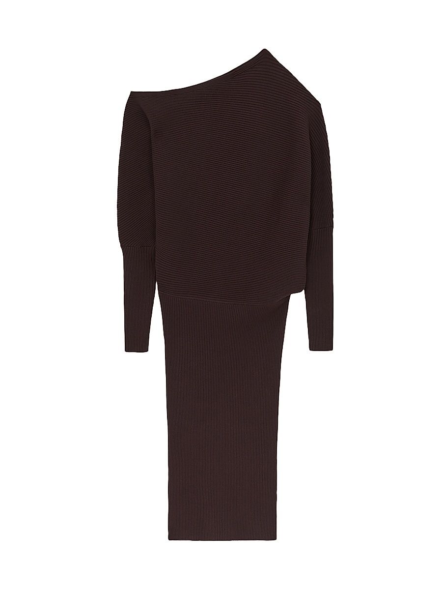 Women's Lara Rib-Knit Knee-Length Dress - Plum Purple - Size XL