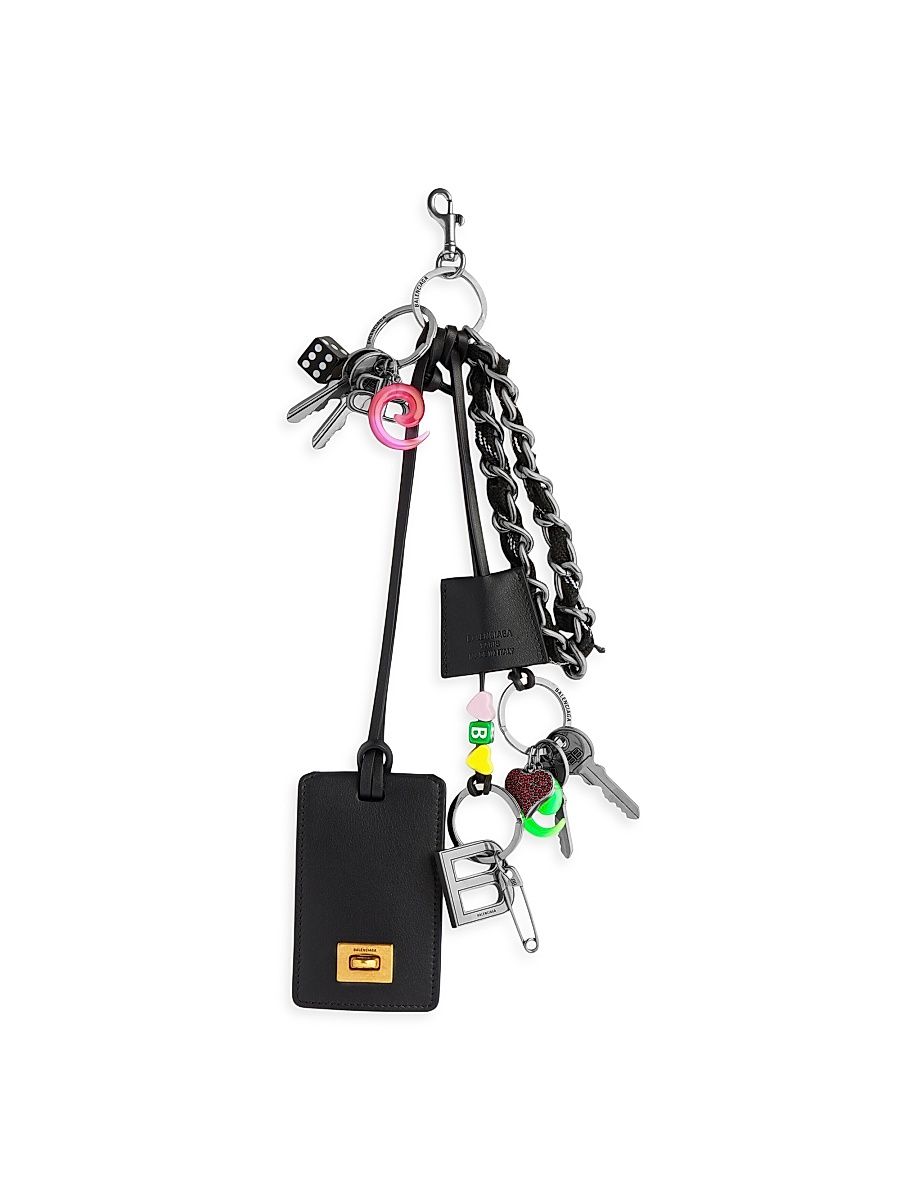 Women's Keychain Rodeo Tag Full Charm - Black