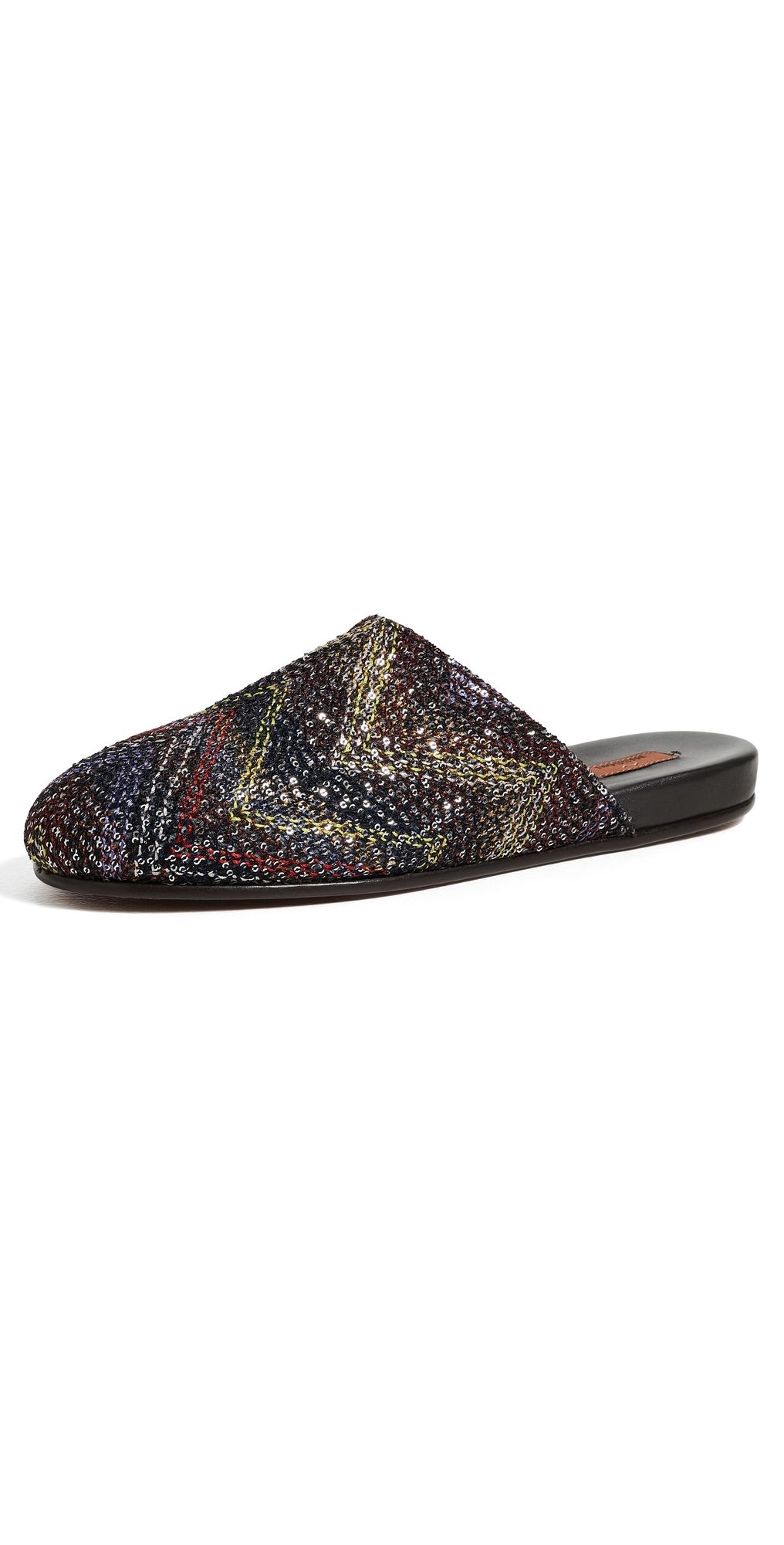 Missoni Ella Embroidered Flats Caperdoni Sequins Yellow Brown 39