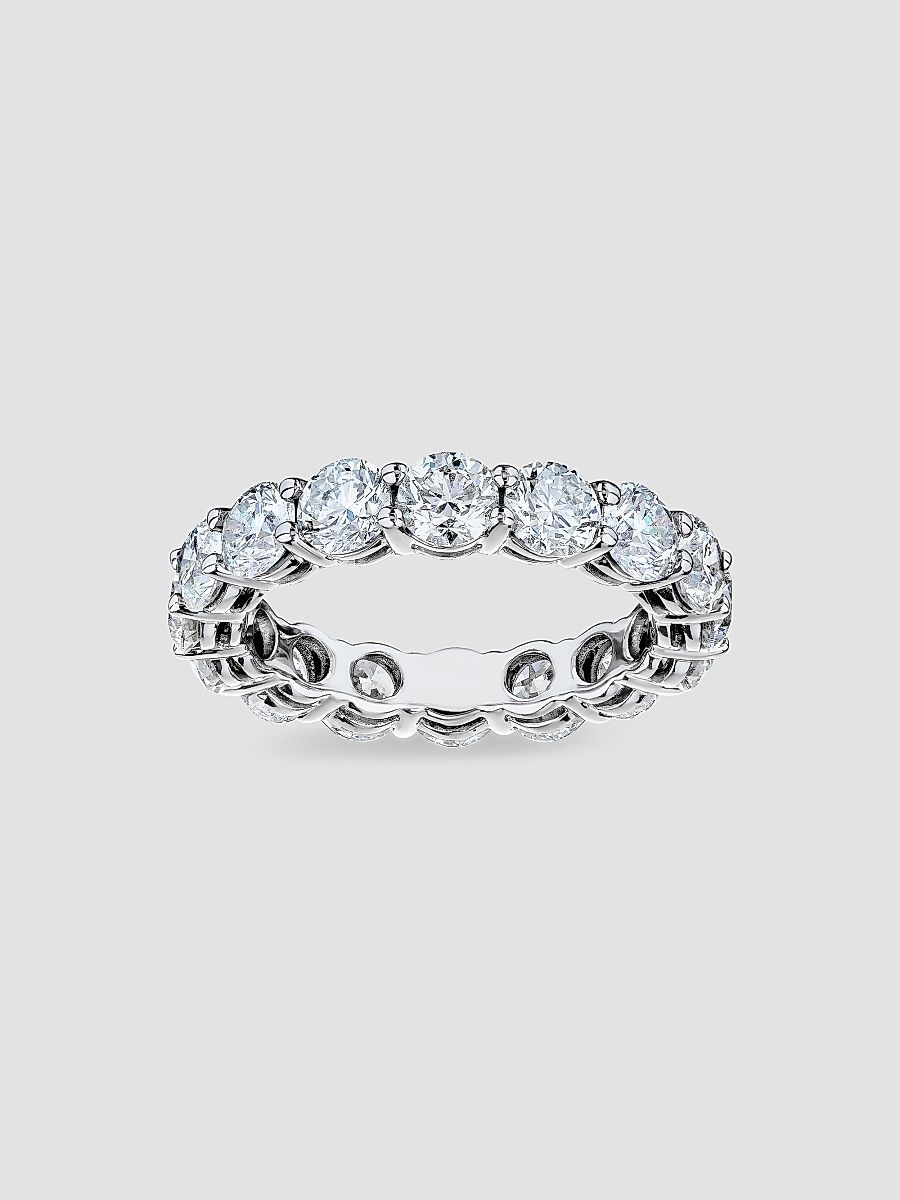 Women's Platinum & 5.28 TCW Diamond Eternity Band - Platinum - Size 7