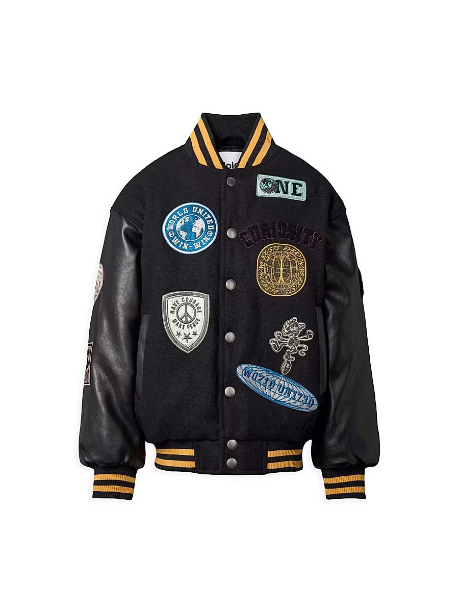 Little Boy's & Boy's Hani Baseball Jacket - Black - Size 12