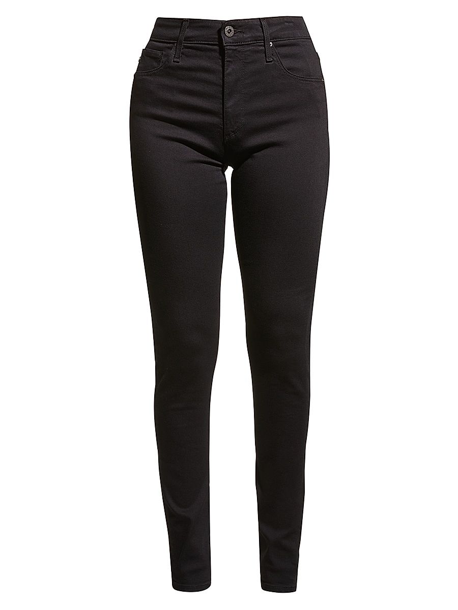 Women's Farrah High-Rise Skinny Jeans - Super Black - Size 26