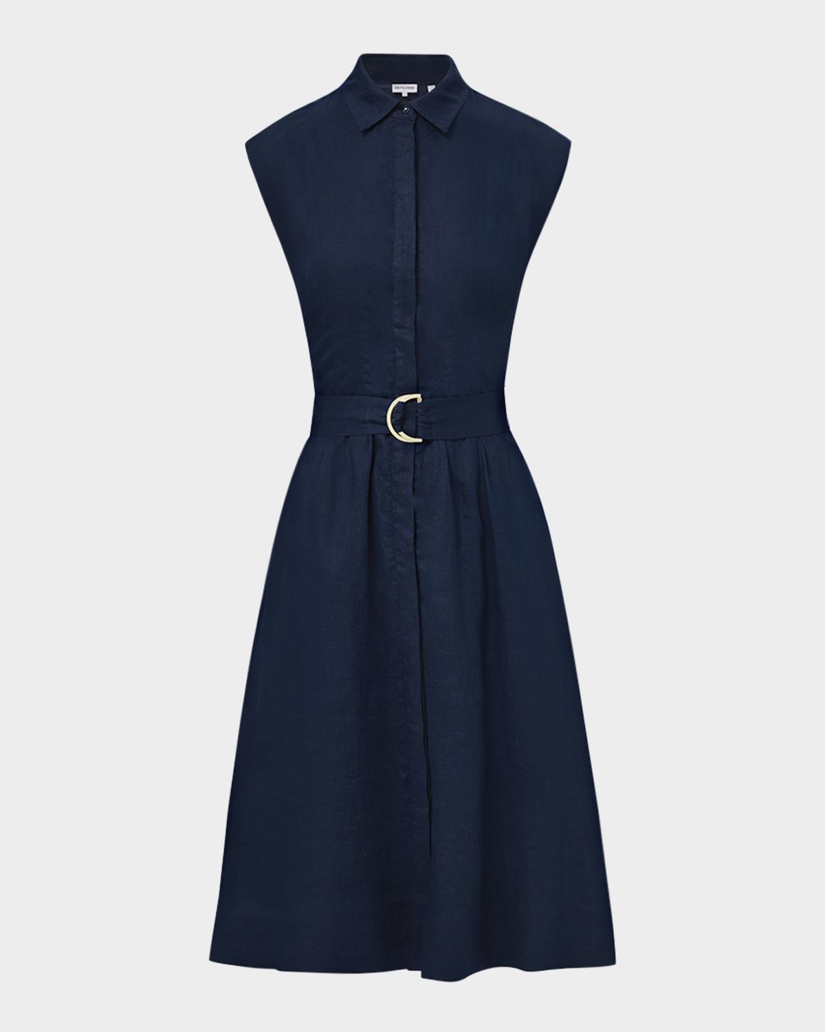 Loreta Belted Linen Shirtdress