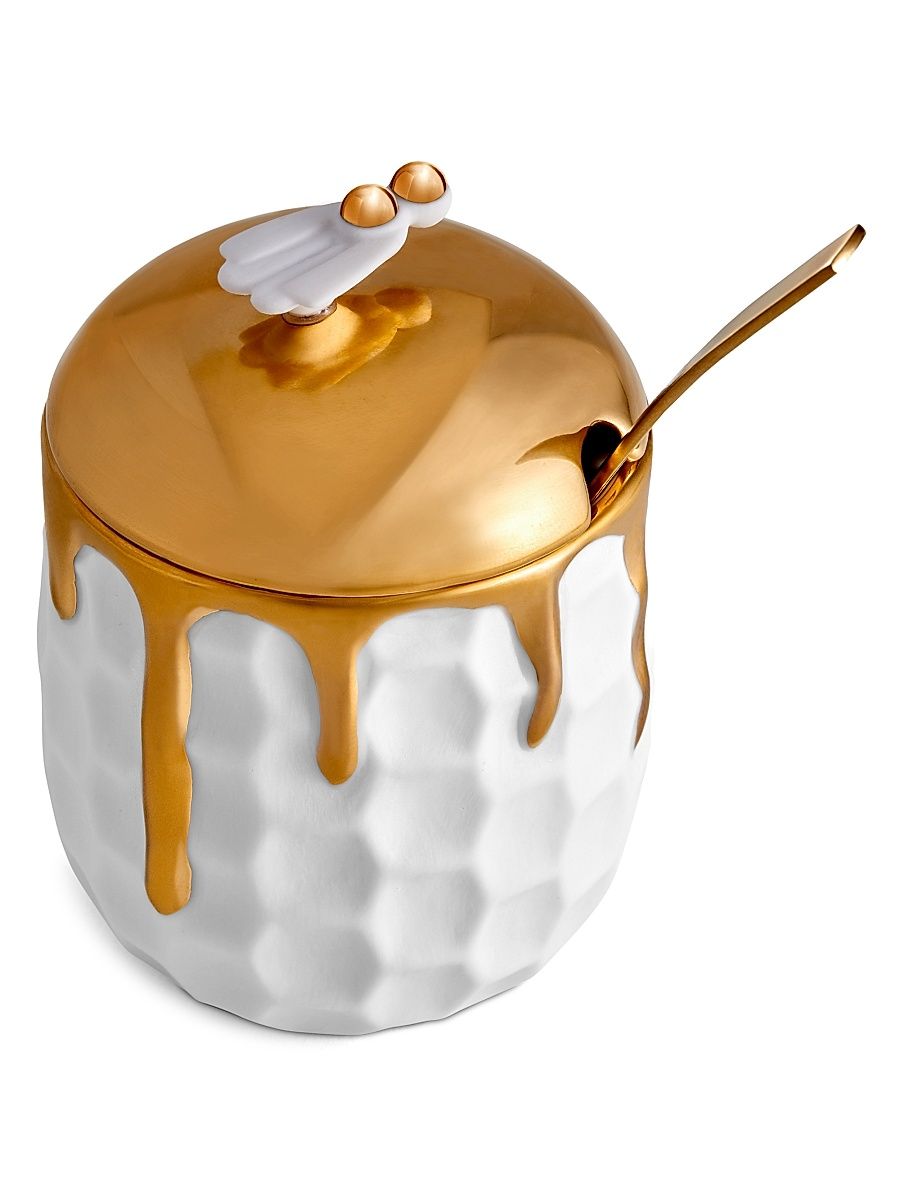 Beehive Honey Pot & Spoon Set