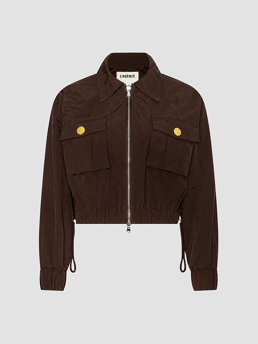 Women's Kade Cargo Pocket Windbreaker Jacket - Dark Java - Size XL