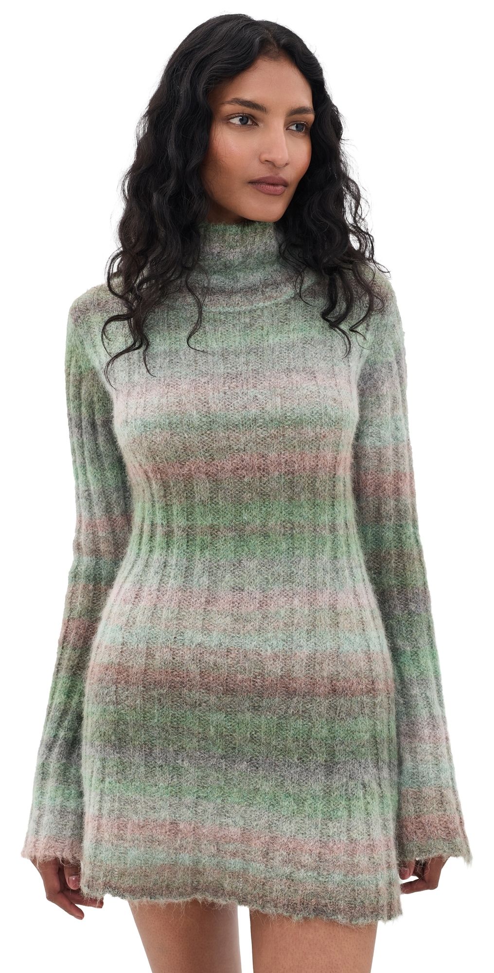 Rodebjer Doona Space Knit Dress Leaf Green Multi S
