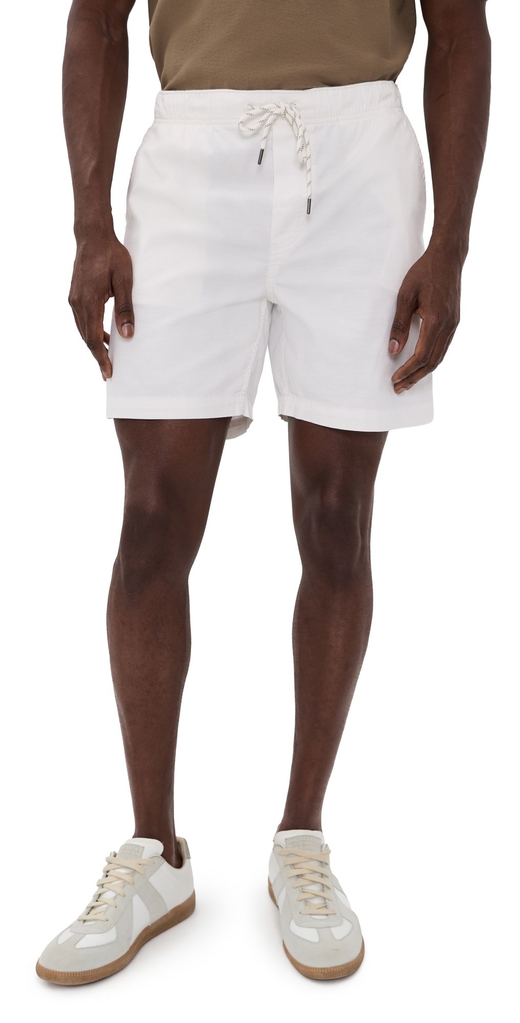 Faherty Essential Drawstring Shorts 6.25 Boneyard White S
