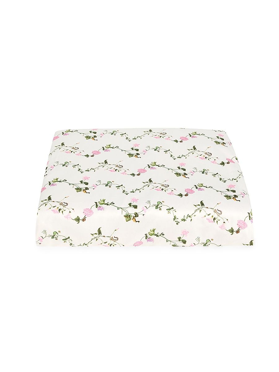 Pond Floral Fitted Sheet - Pink Floral - Size King