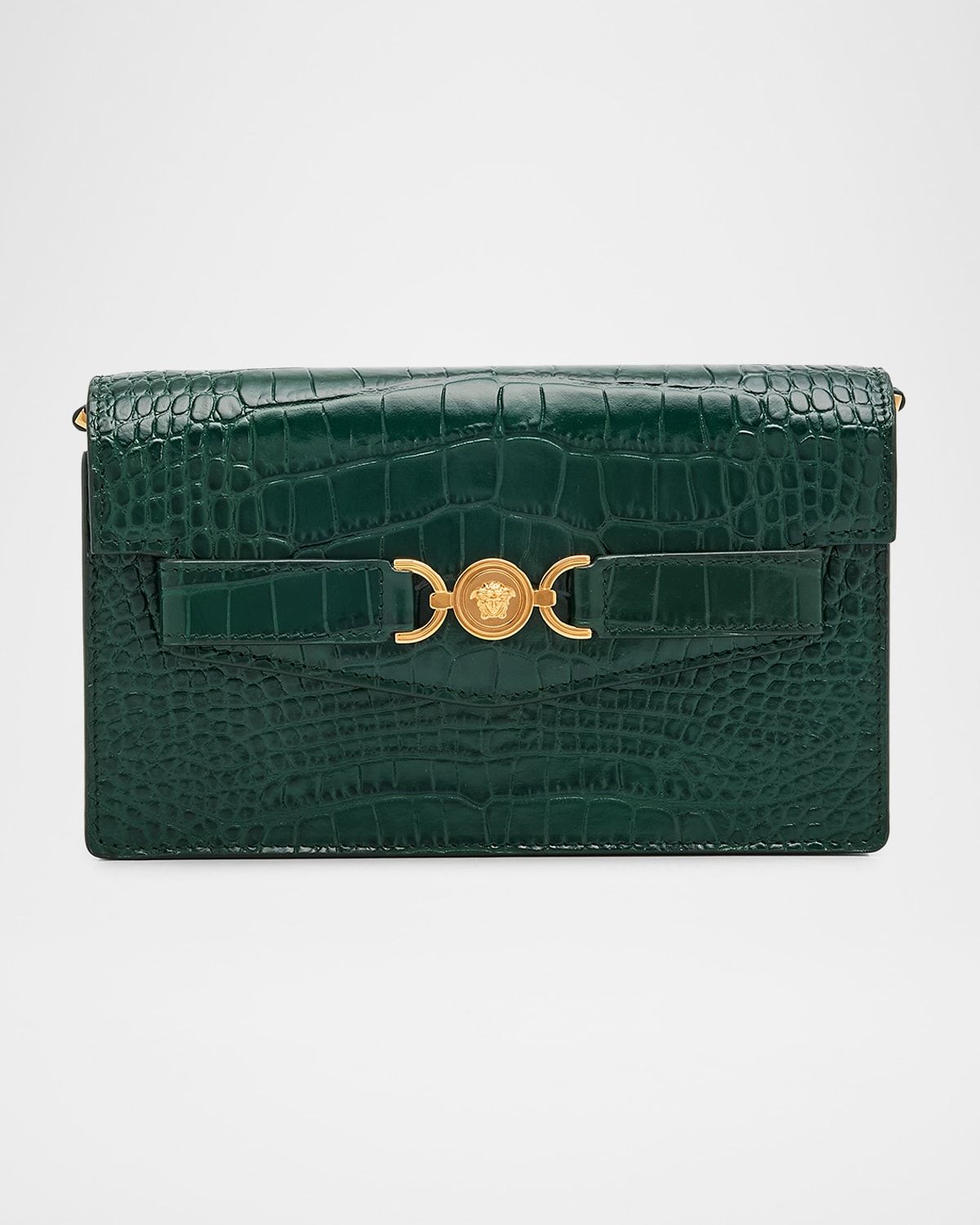 Medusa '95 Croc-Effect Clutch Bag