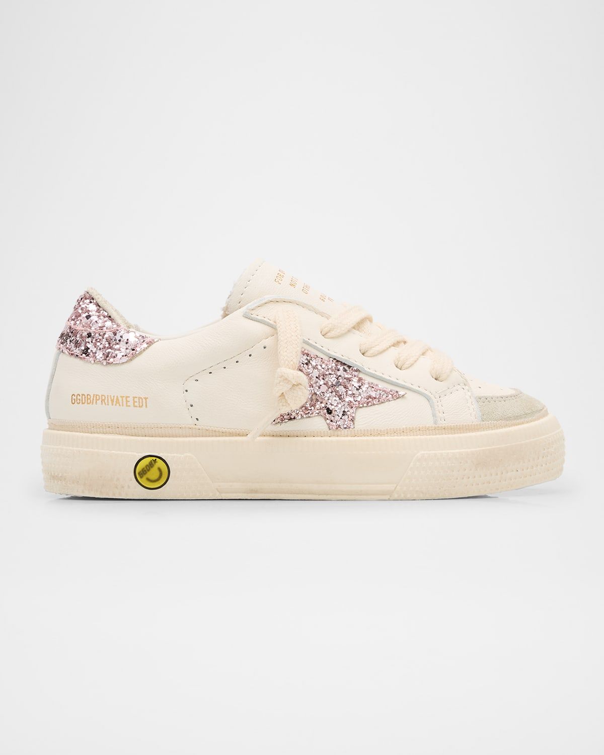 Girl & apos;s May Glitter Star Leather Sneakers, Baby/Toddler