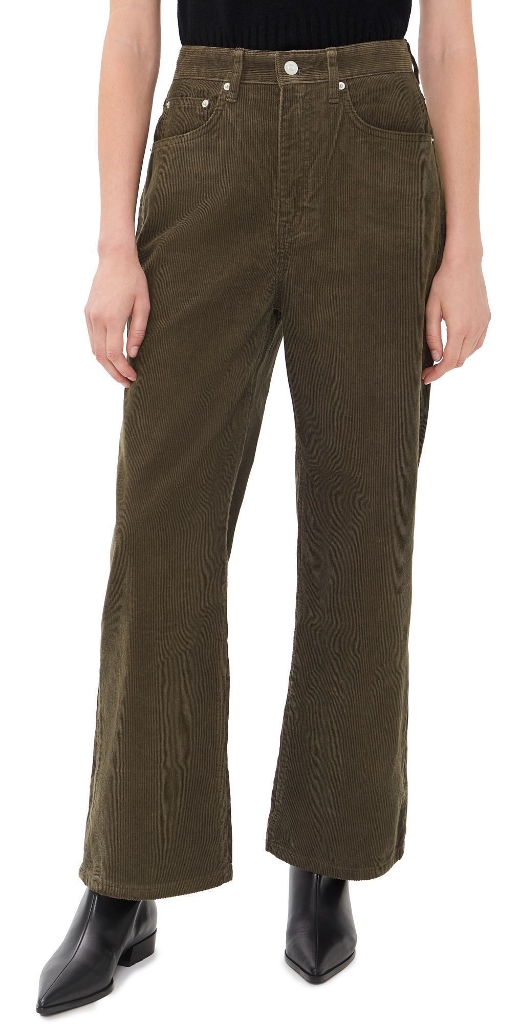 DUNST 90s Wide Corduroy Jeans Brown L