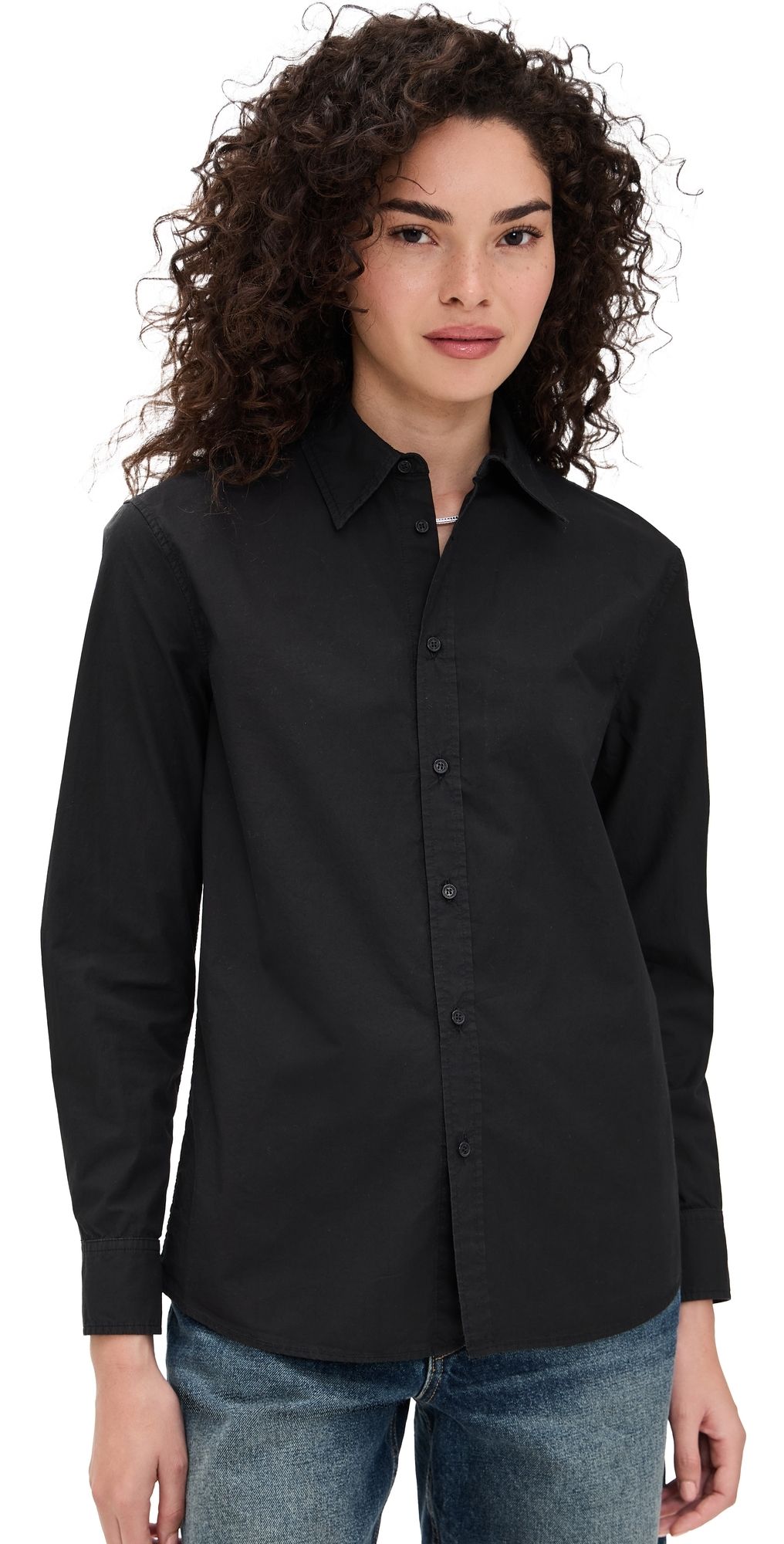 Nili Lotan Raphael Classic Shirt Black XL