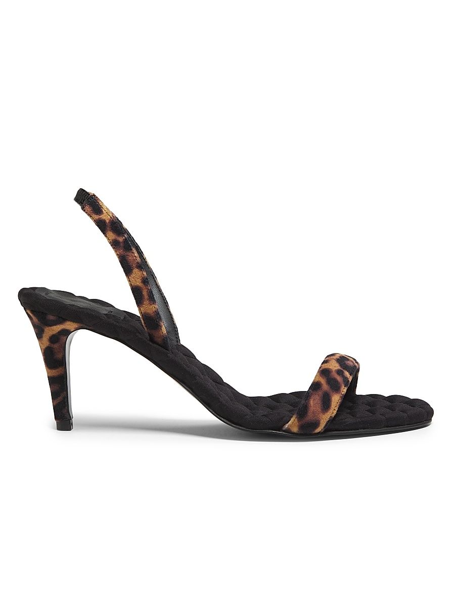 Women's Claudia 70MM Leopard-Print Slingback Sandals - Leopardo - Size 10.5
