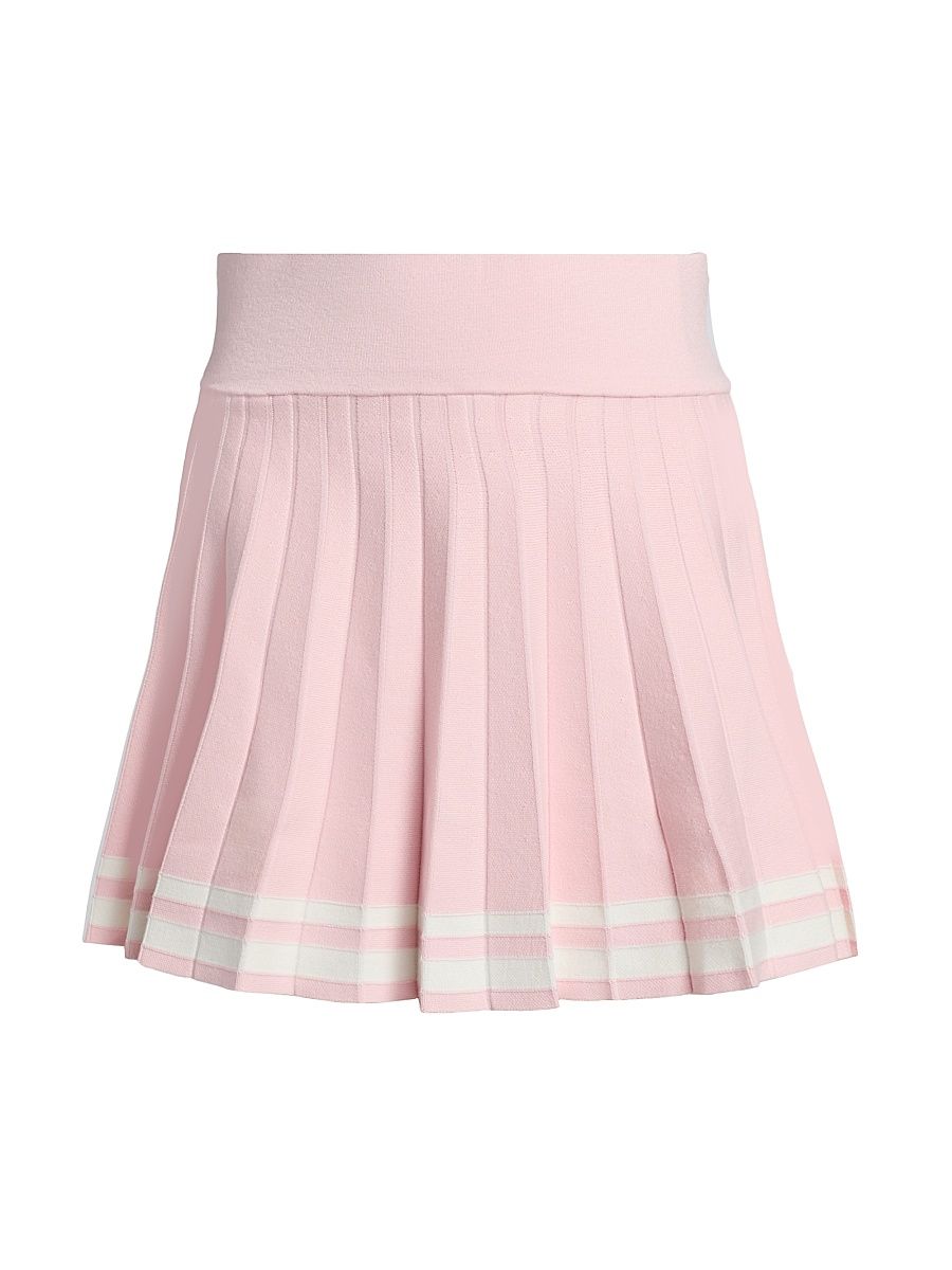 Women's Suzette Striped Sweater Skort - Pink Muse White Tipping - Size XL