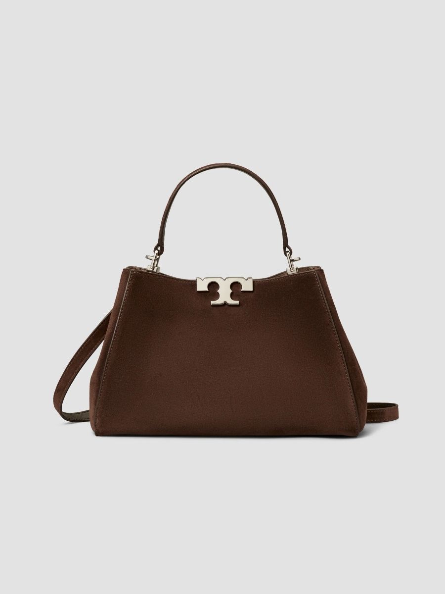 Tory Burch Women's Eleanor Suede Medium Satchel - Oatmeal