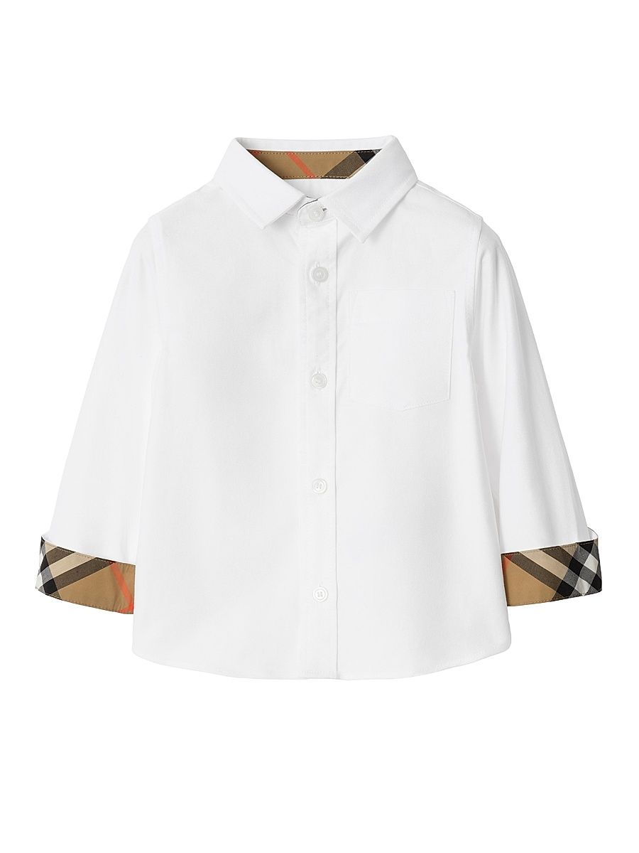 Baby Boy's, Little Boy's & Boy's Owen Cotton Button-Front Shirt - White - Size 6 Months