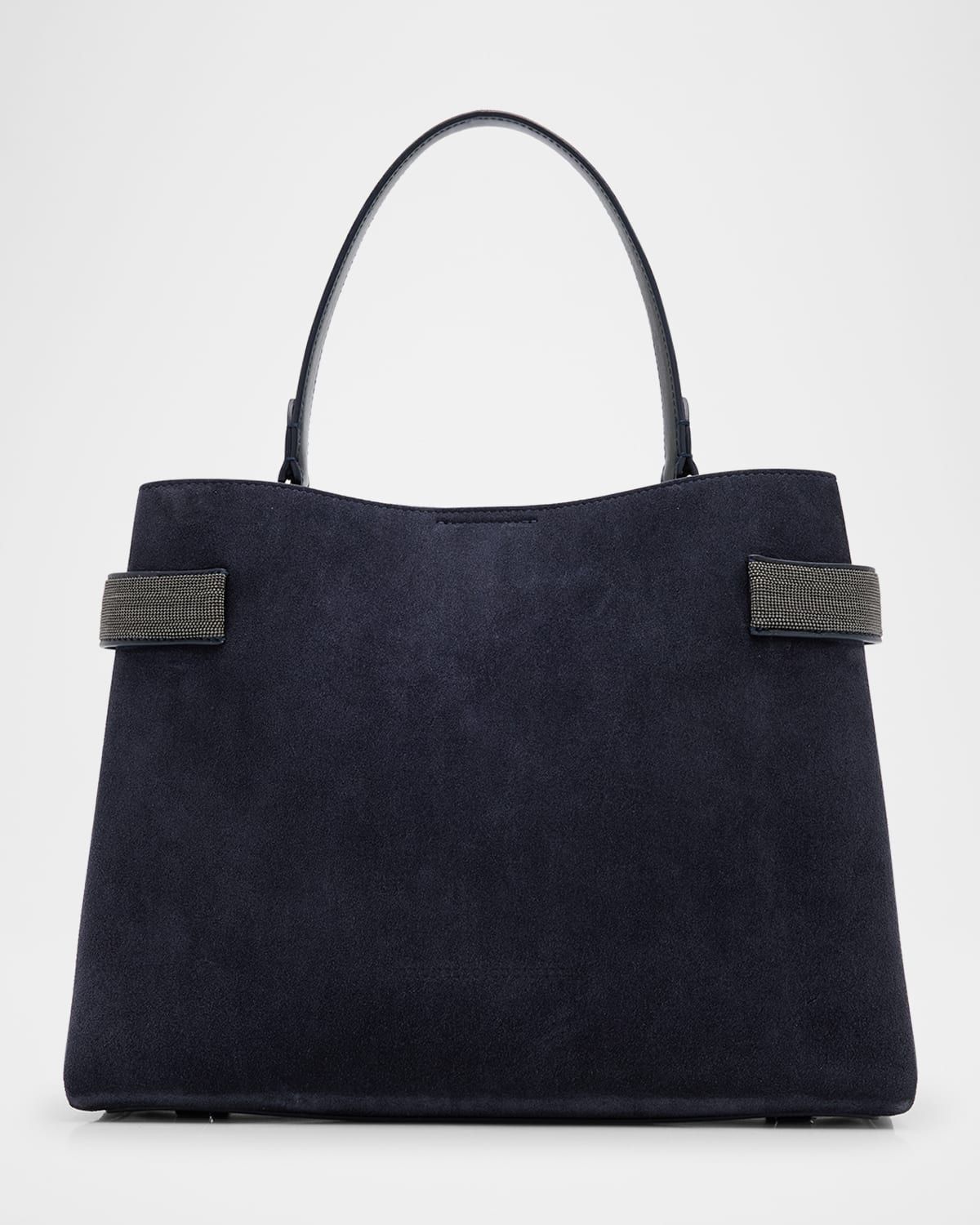 Essense Medium Monili Suede Top-Handle Bag