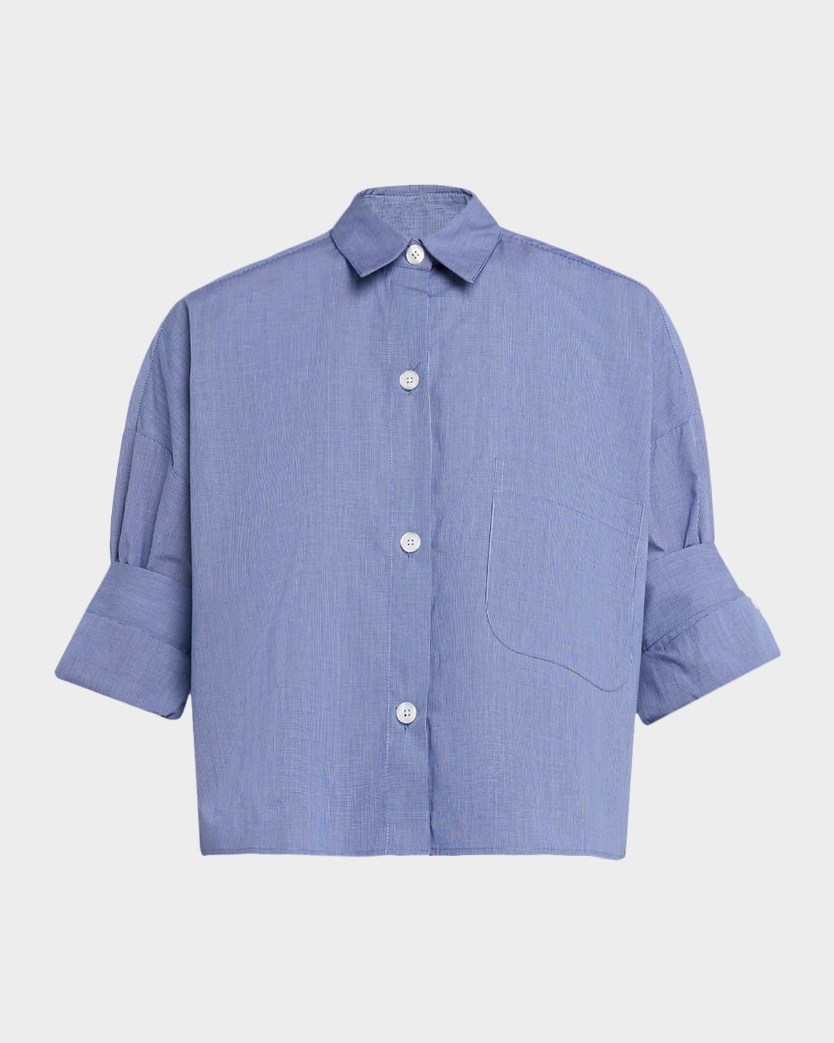 Next Ex Cropped Shirt in Cotton Poplin