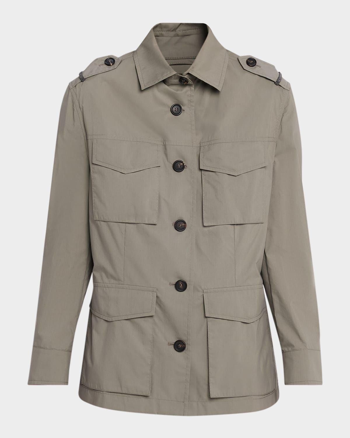 Water-Resistant Cotton Utility Jacket