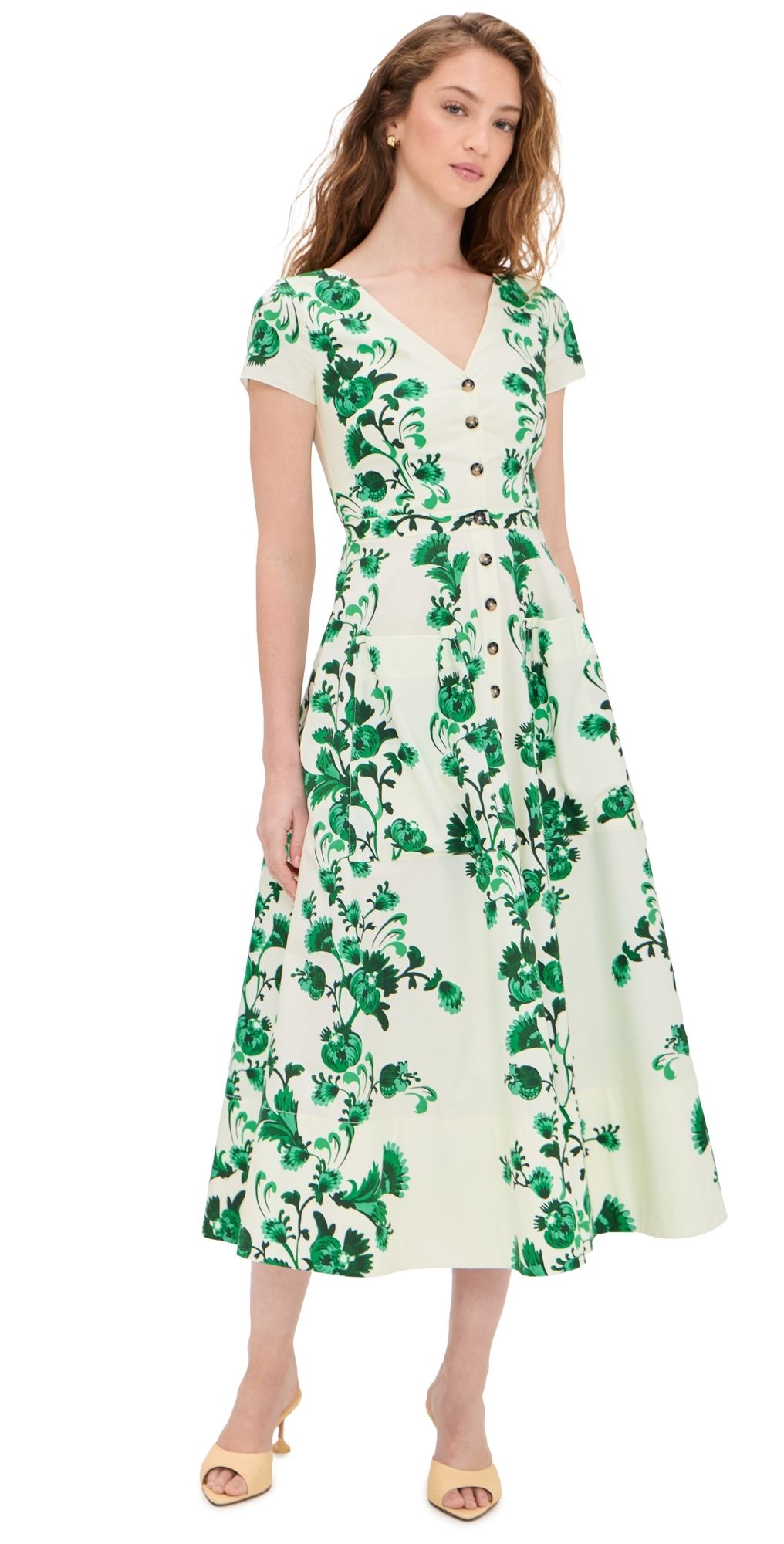 SALONI Zoey Dress Saffier Vines Plmt 10