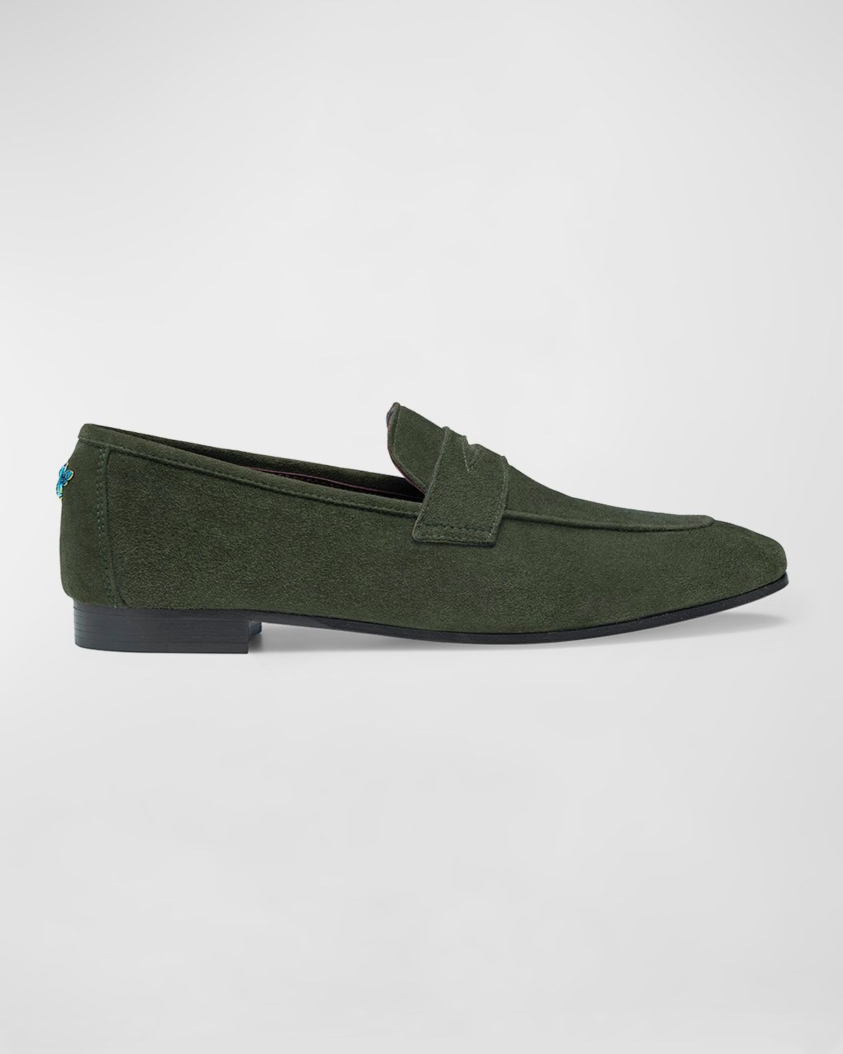 Flaneur Suede Penny Loafers