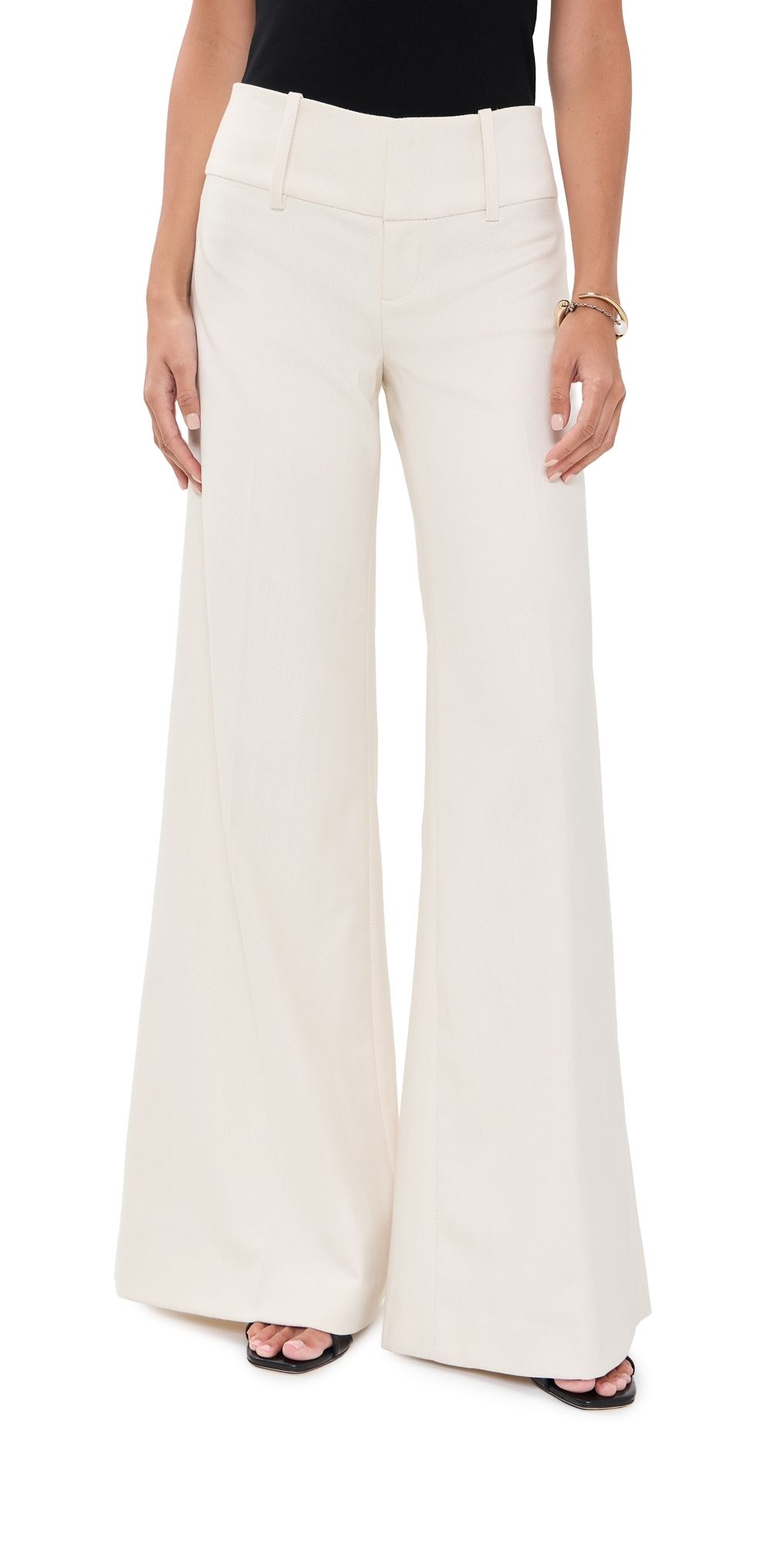 ALICE + OLIVIA Olivia Wide Leg Flare Pants Chino 2