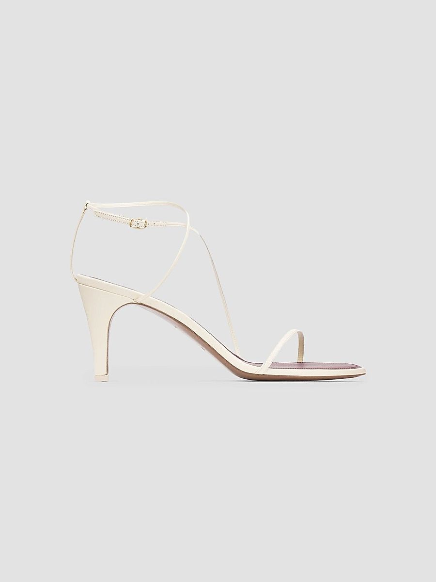 Neous Women's Nostalgic Modernism Chamu 80MM Leather Sandals - Cream - Size 11