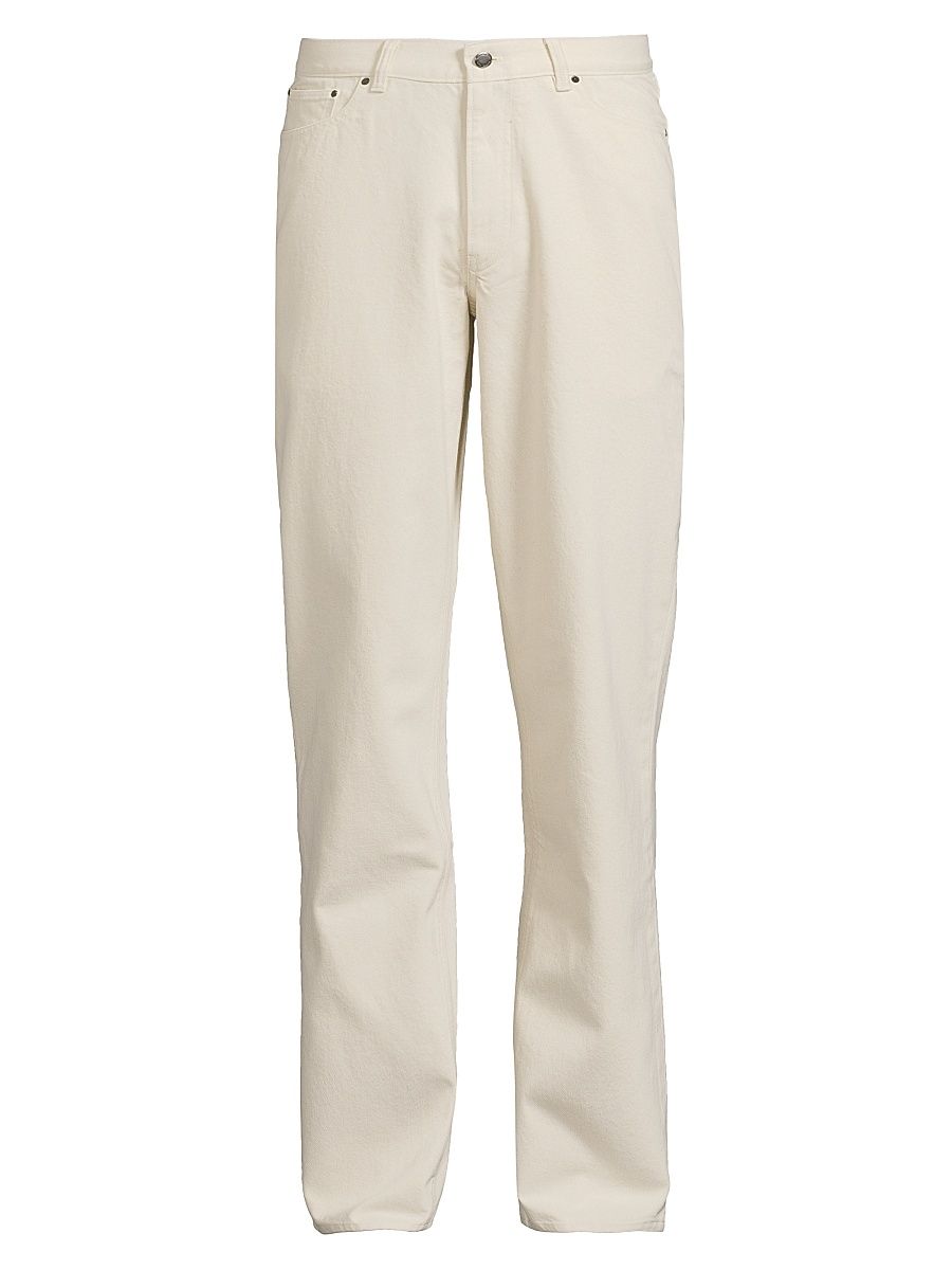 Men's Finn Seeded Straight-Leg Jeans - Ecru - Size 34