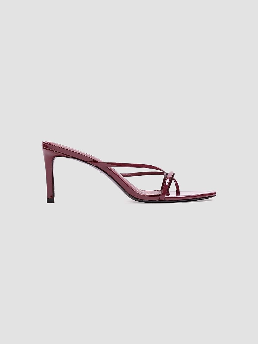 Black Suede Studio Women's Carla 65MM Patent Leather Sandals - Ruby Patent Leather - Size 7