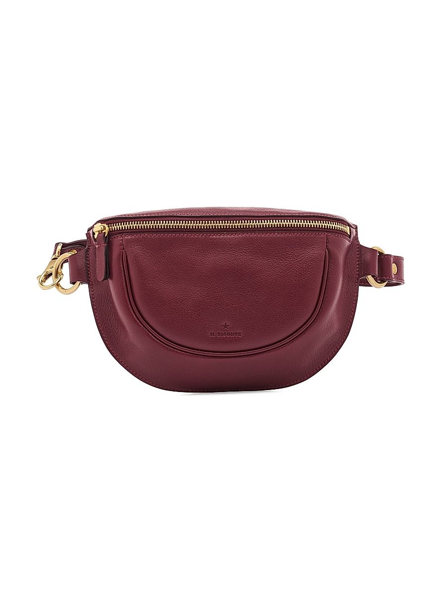 Women's Oliveta Leather Belt Bag - Amarena