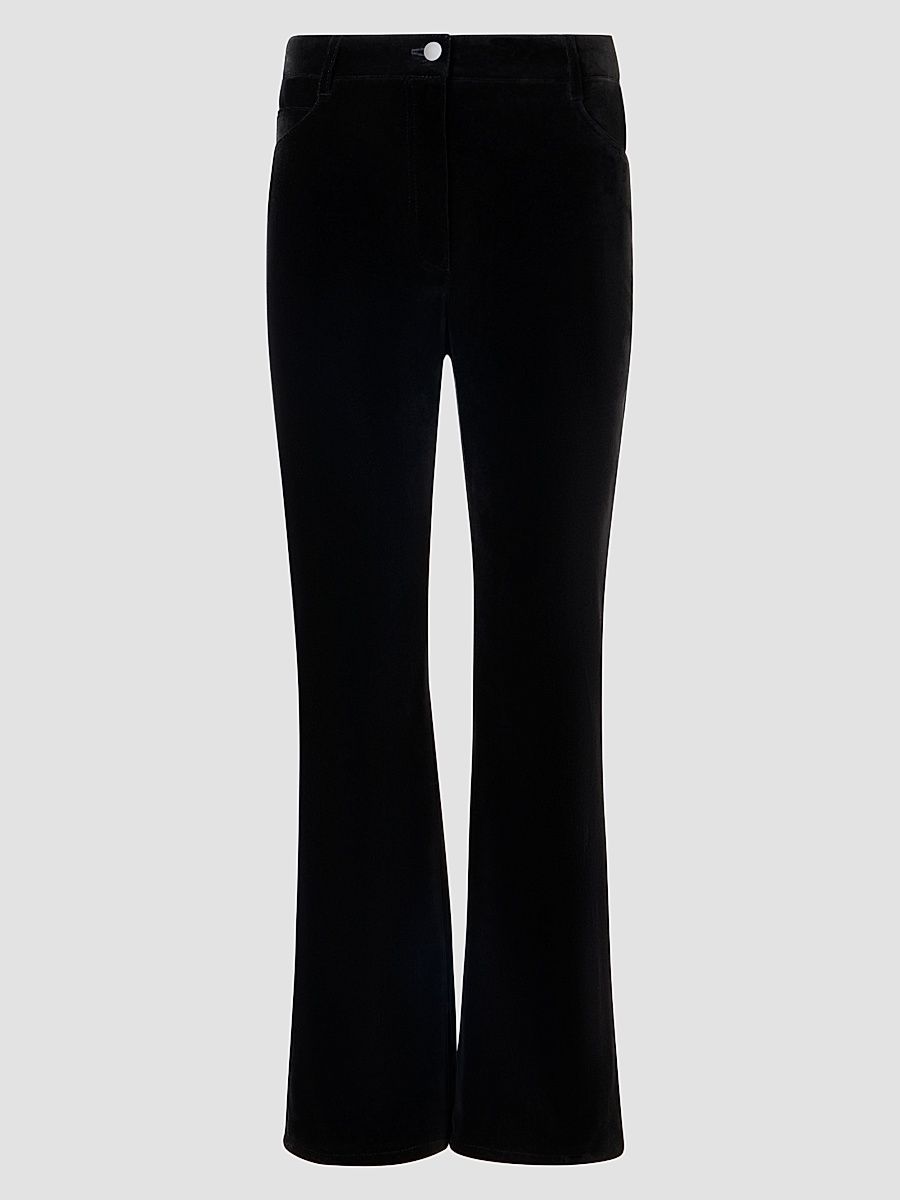 Women's Cali Stretch Velvet Bootcut Pants - Black - Size 8