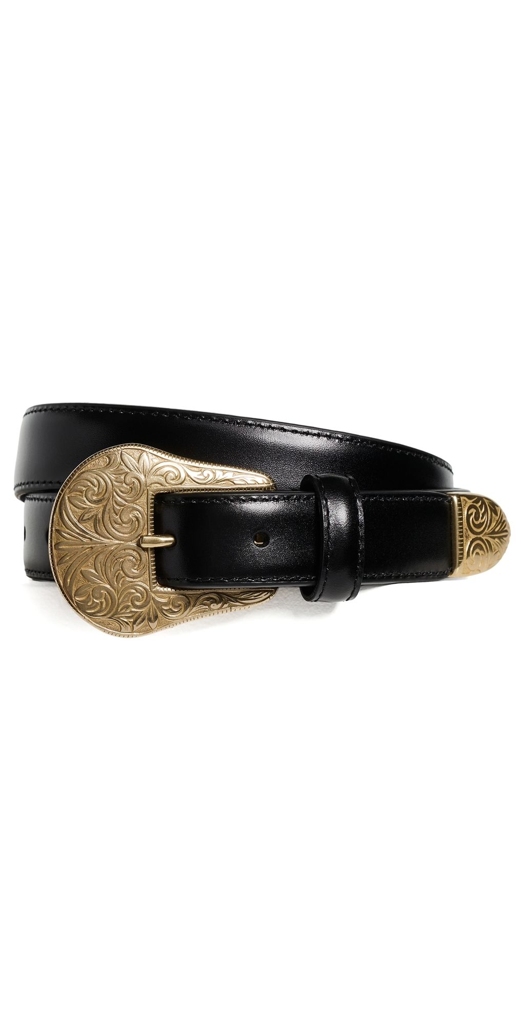 Anderson's French Calf Leather Belt Black 80