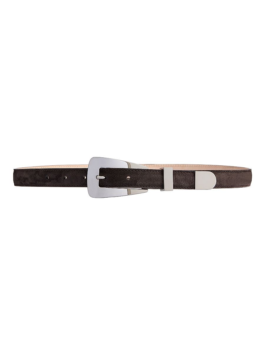 Women's 25MM Lucca Leather Belt - Dark Brown - Size Large