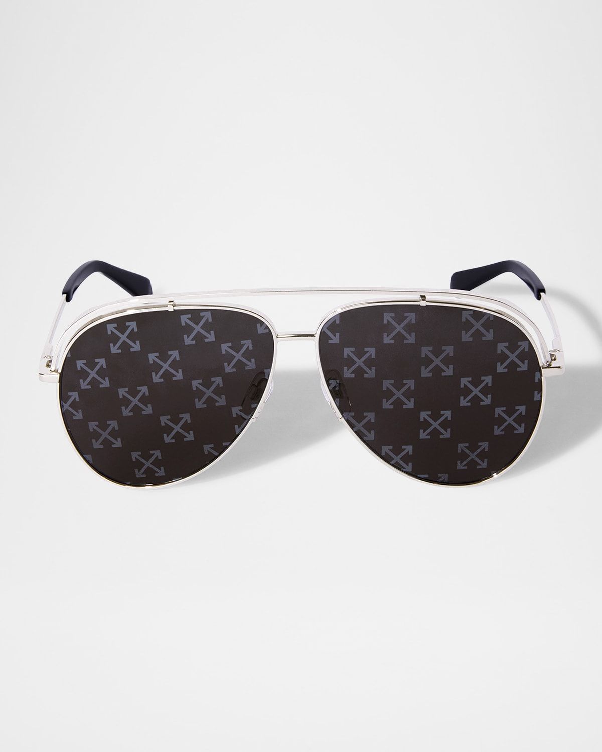 Men & apos;s Winner Arrow-Lens Metal Aviator Sunglasses