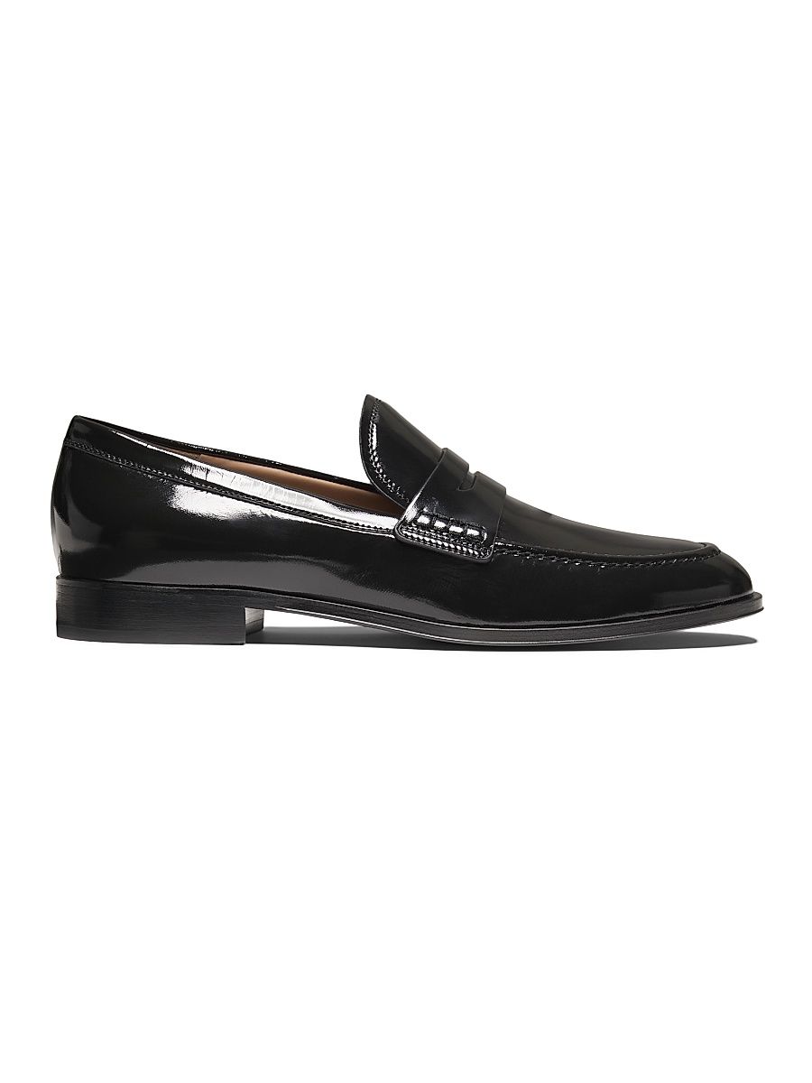 Men's George Patent Leather Penny Loafers - Black - Size 10