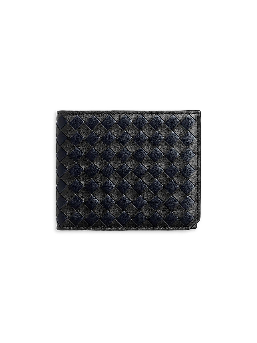 Men's Intrecciato Piccolo Leather Bifold Wallet - Midnight